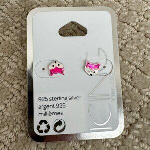 🆓 WITH PURCHASE! Icing sterling silver fox earrings
